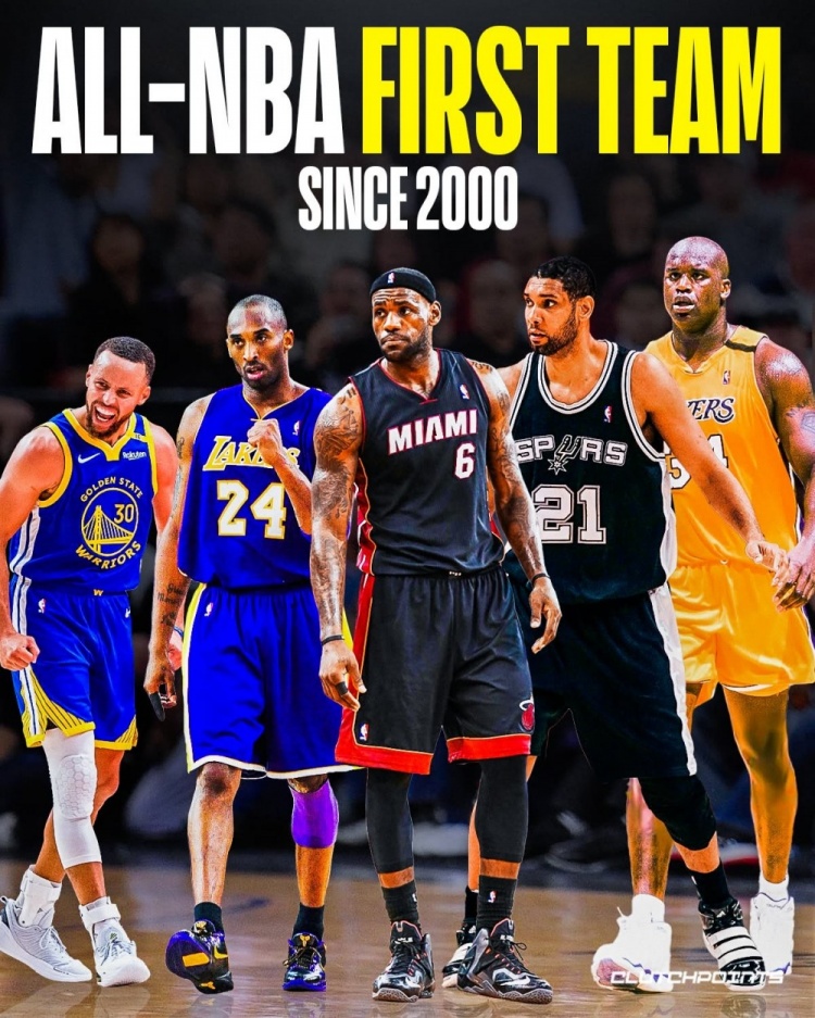 必一运动官方网站-美媒晒2000年以来的最佳阵容：库里、科比、詹姆斯、邓肯、奥尼尔